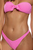Luli Fama Beach Fuzz Knot Bow Bandeau Top